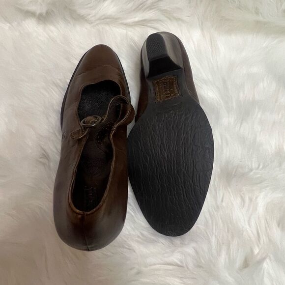 Hand Crafted Born Mary Jane Heeled Shoe Brown Genuine leather Size 9.5 Bin11 - Picture 5 of 12